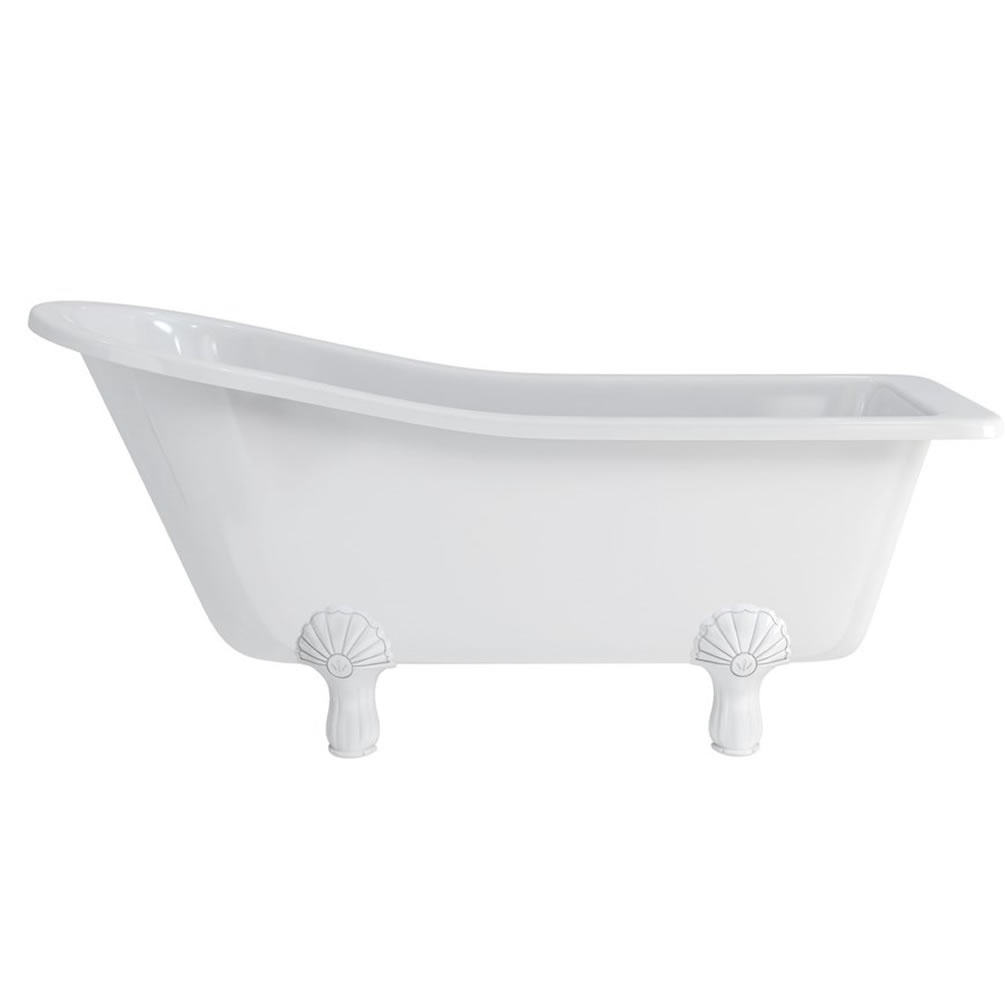 Burlington Harewood Freestanding Bath With White Classic Feet