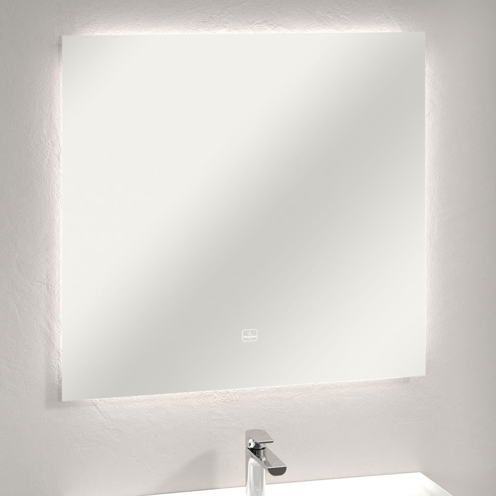 Lifestyle image of Villeroy & Boch More to See Lite 800 x 750mm LED Mirror