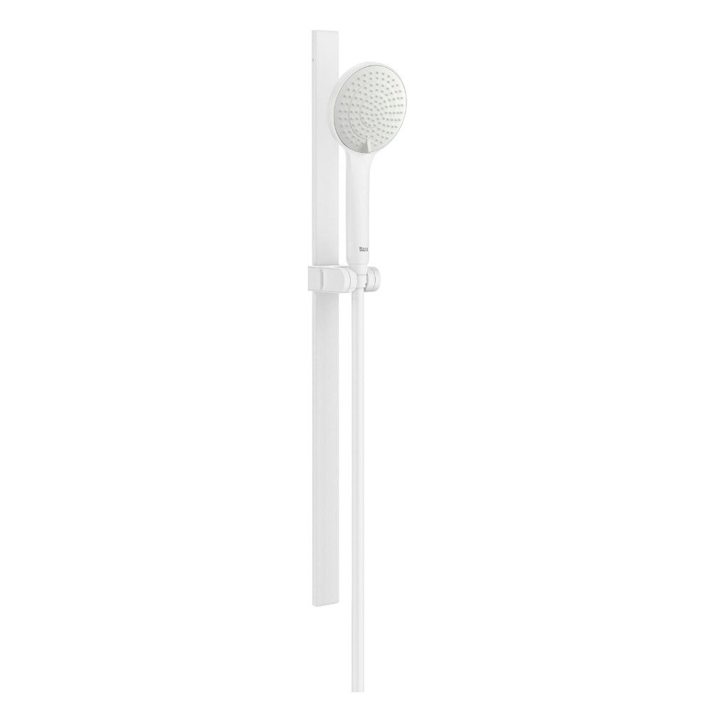 Cut out image of the Roca Sensum Matt White Compact Slide Rail Shower Kit