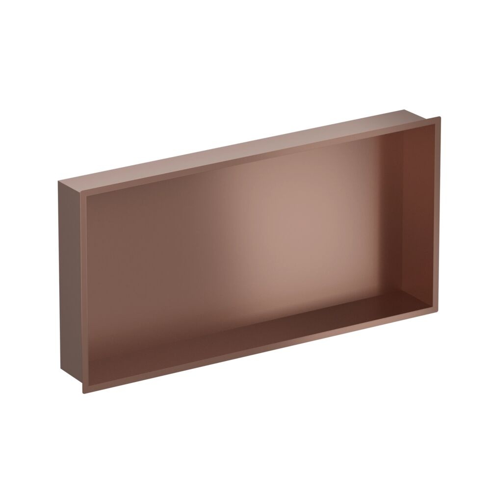 Cutout image of Crosswater Brushed Bronze 610 x 305mm Shallow Shower Niche