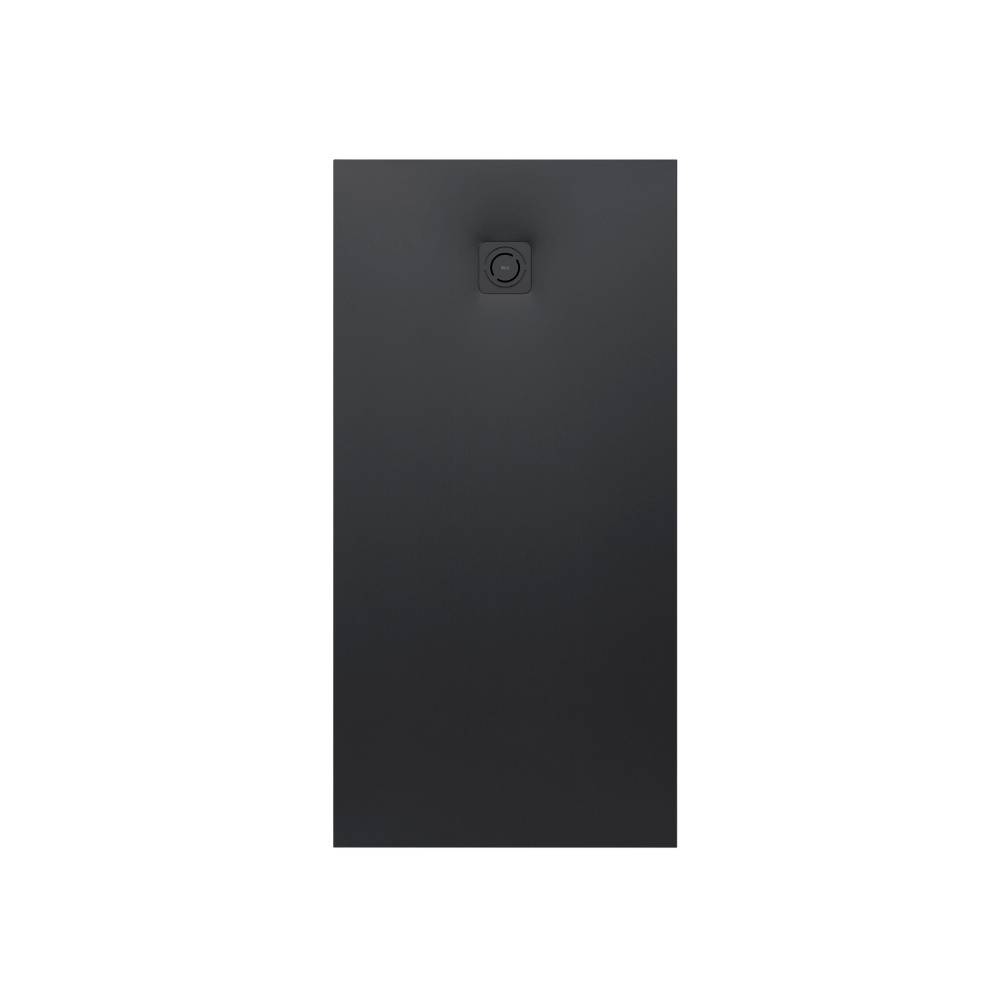 Cut out image of the Roca Terran-N Stonex 1000mm x 700mm Black Shower Tray with Waste