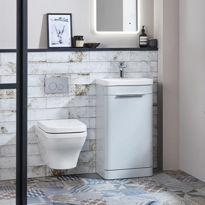 Photo of Roper Rhodes System 450mm Gloss Light Grey Cloakroom Unit - Image 1