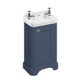 Product Cut out image of the Burlington Edwardian Cloakroom Basin & Blue Freestanding Vanity Unit