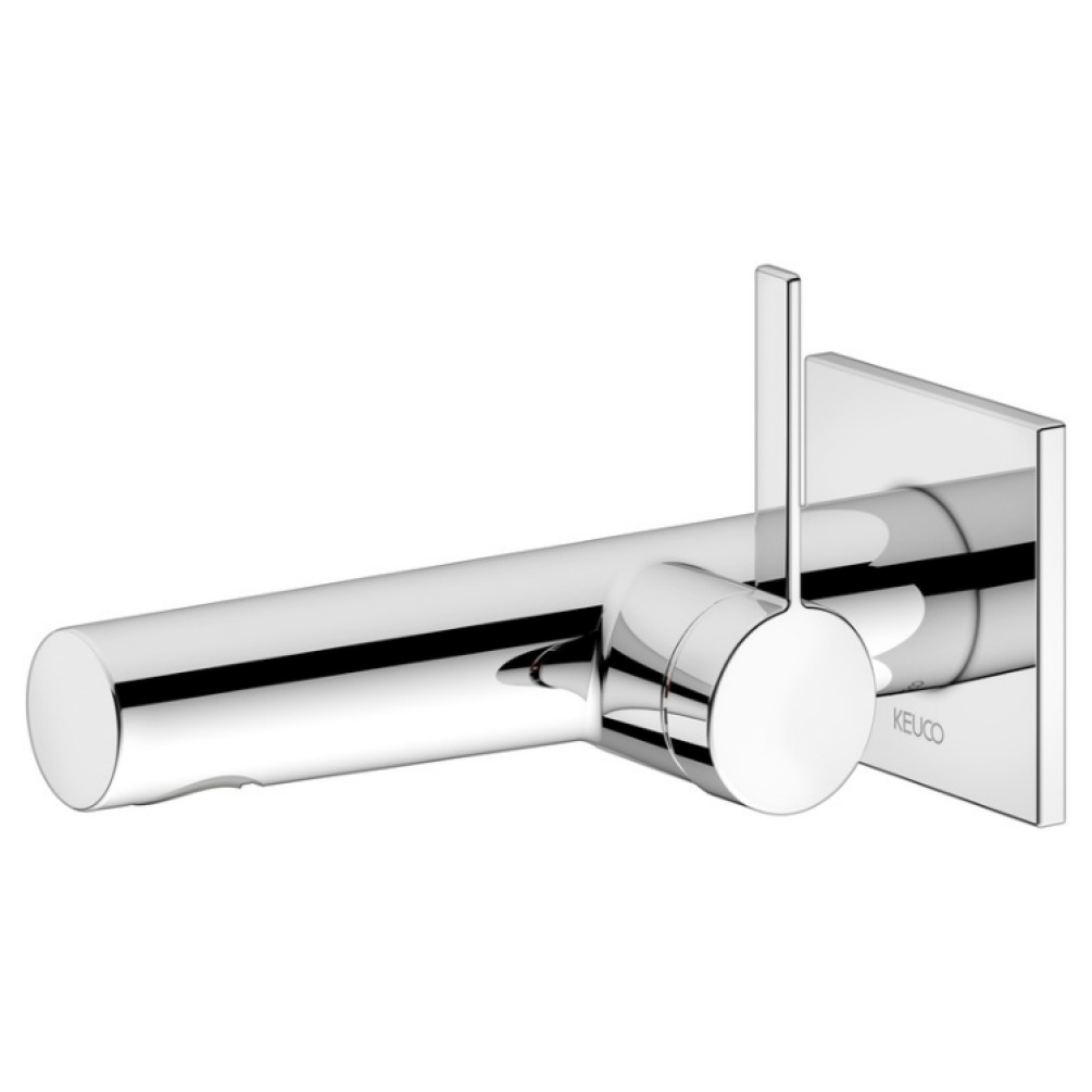 Product Cut out image of Keuco IXMO Solo Square Wall Mounted Single Lever Basin Mixer 59516 010102