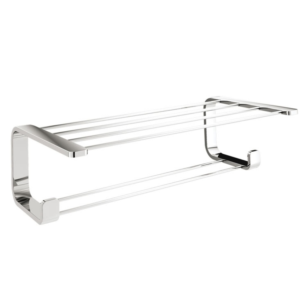 Cutout image of Origins Living Gedy Outline Towel Rack chrome.