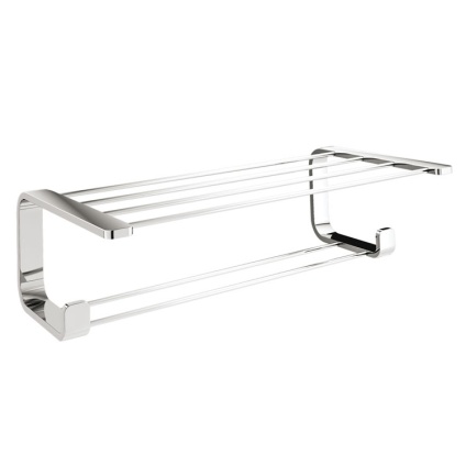 Cutout image of Origins Living Gedy Outline Towel Rack chrome.