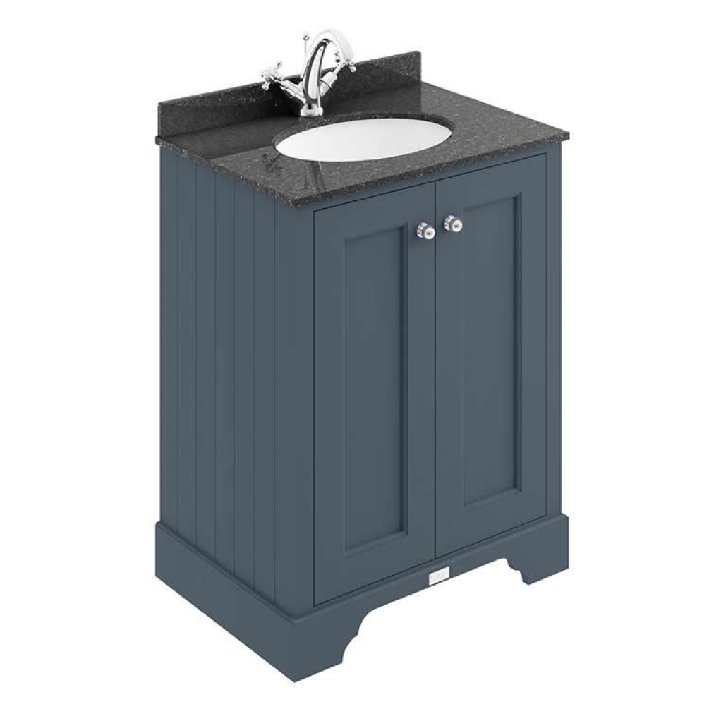 Photo of Bayswater Stiffkey Blue 600mm 2 Door Vanity Unit & Worktop