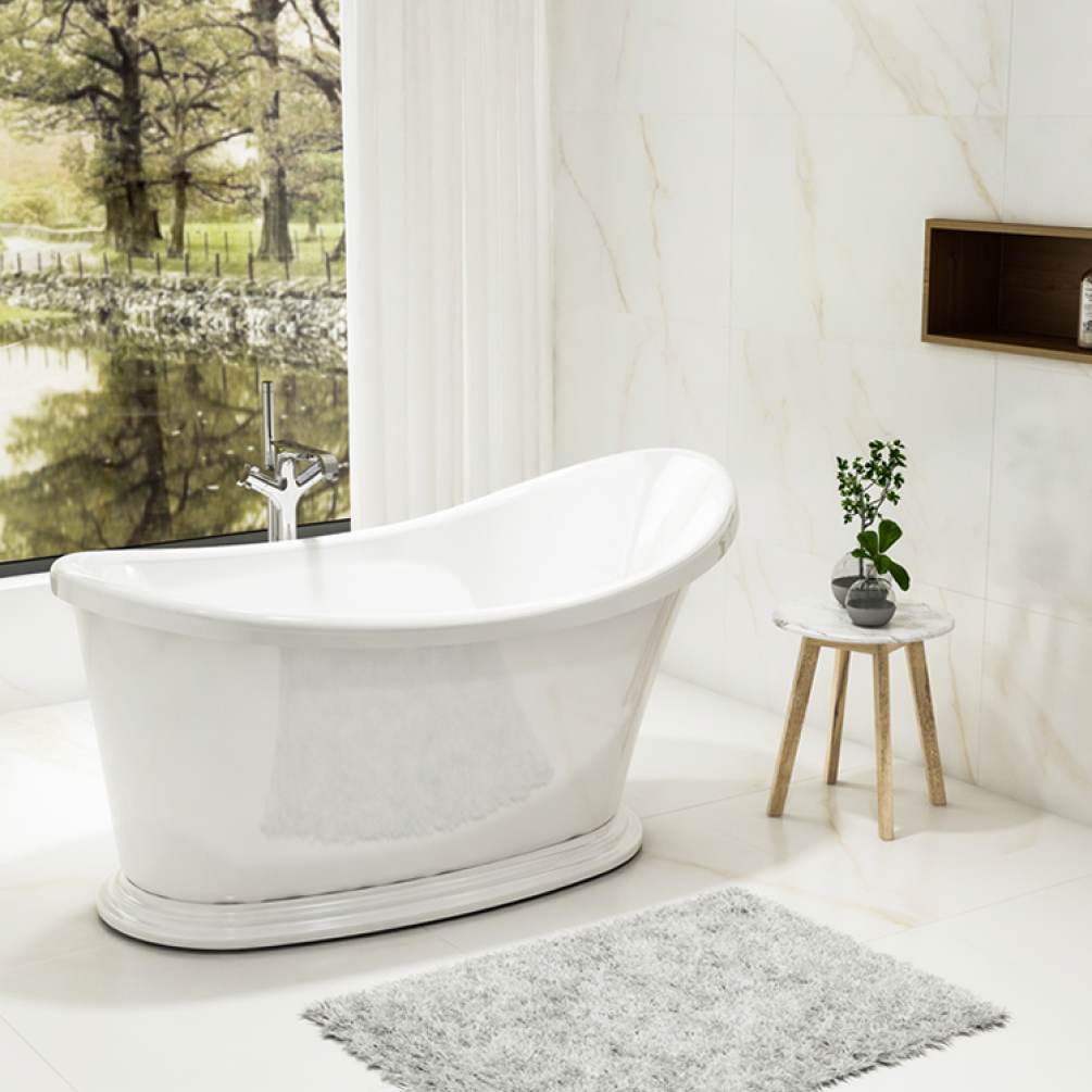 Lifestyle Photo of Charlotte Edwards Ersa 1350mm Gloss White Freestanding Bath