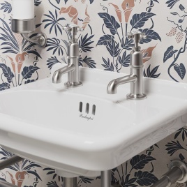 image of a burlington guild basin close up on washstand
