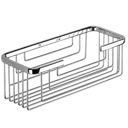 Cutout image of Origins Living Gedy Deep Basket chrome.