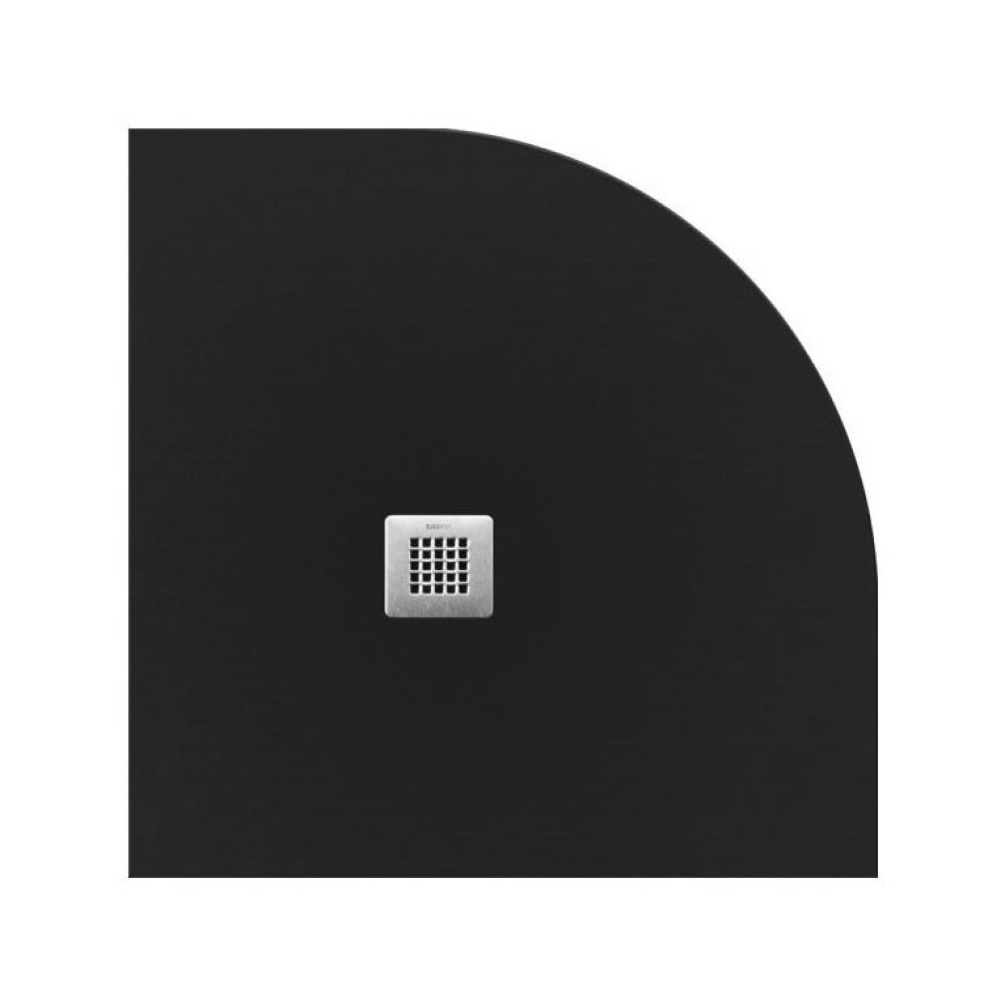 Cutout image of vTissino Giorgio2 Black Slate 1000mm Stone Resin Quadrant Shower Tray