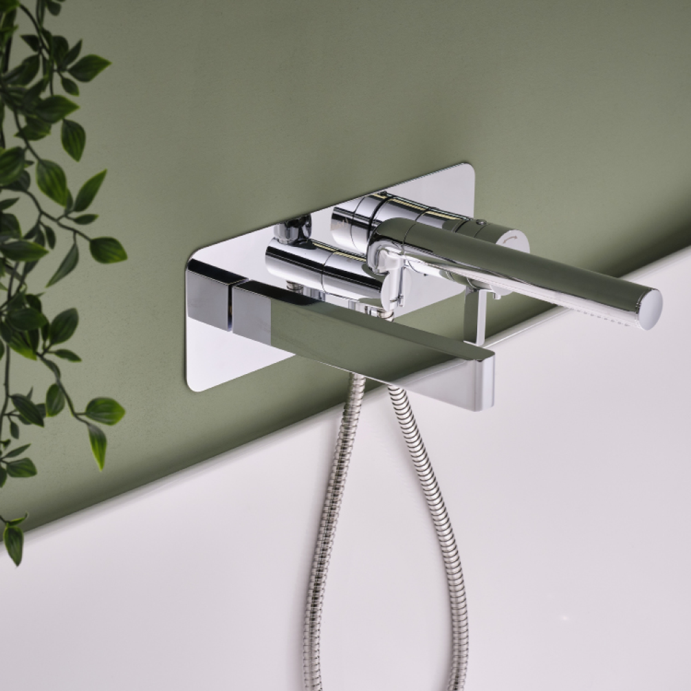 Photo of the Riobel Paradox Wall Mounted Bath Shower Mixer in Chrome