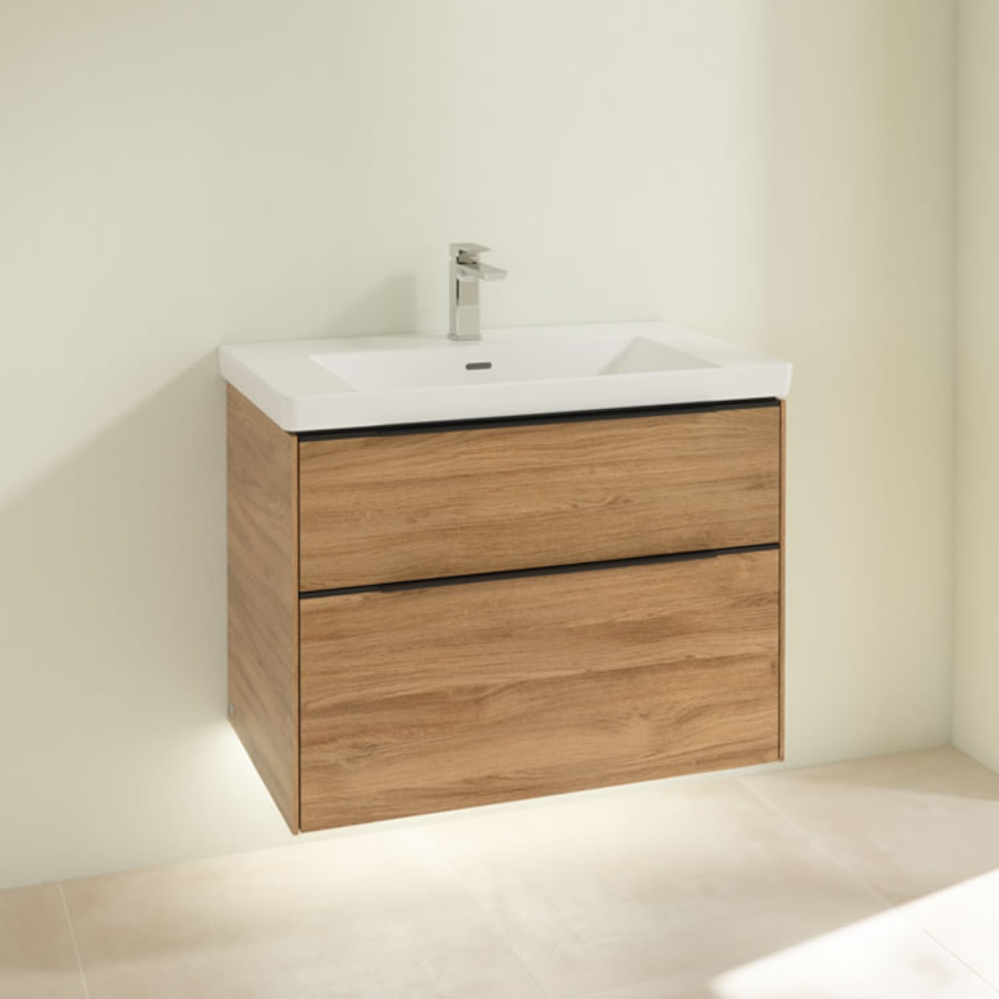 V&B Subway 3.0 Oak Kansas LED Basin Vanity Unit Sanctuary Bathrooms