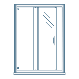 iconography image of a sliding shower door