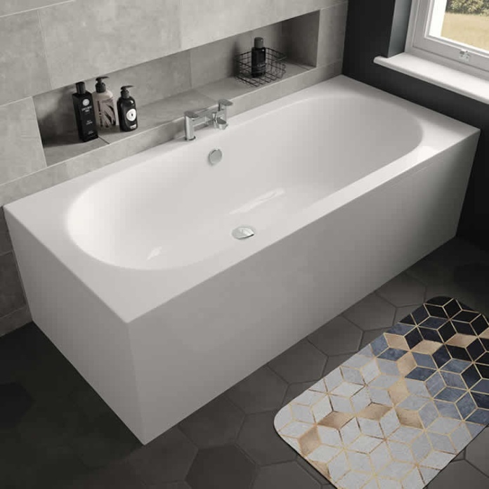 Photo of The White Space Magnus 1700 x 800mm Double Ended Bath Lifestyle Image