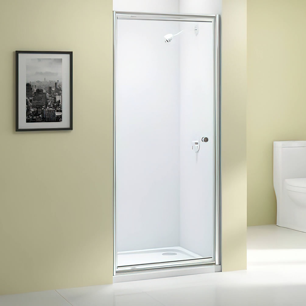 Lifestyle image of Merlyn Ionic Source 900mm Pivot Shower Door