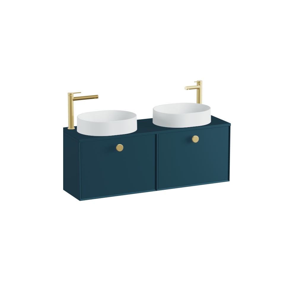 Vado Safari Smooth 1200mm Atlantic Blue Wall Hung Vanity Unit & Worktop