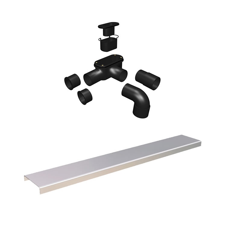 Abacus Elements 1600 x 900mm Shower Tray Kit & Linear Drain Sanctuary