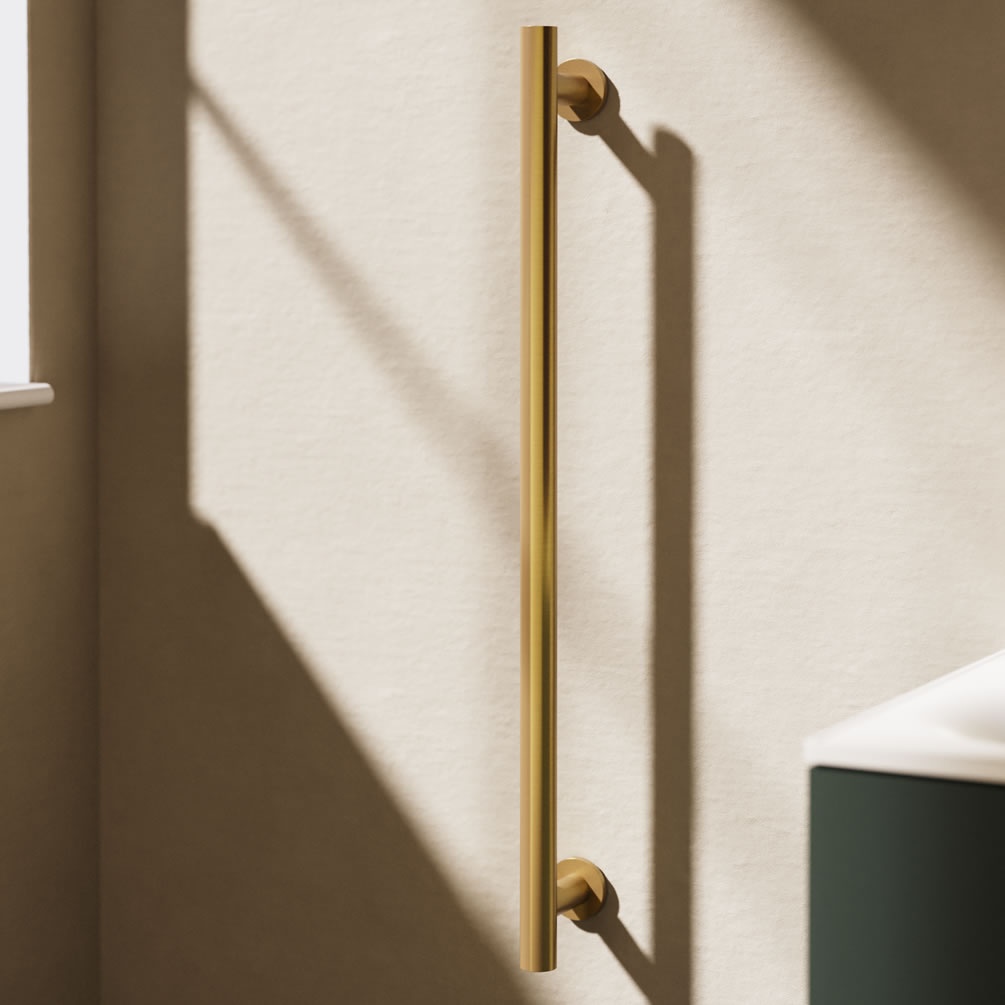 Lifestyle image of Crosswater Brushed Brass 800mm Grab Bar