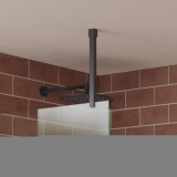 Lifestyle image of Crosswater Slate Glass-to-Ceiling Bracing Bar