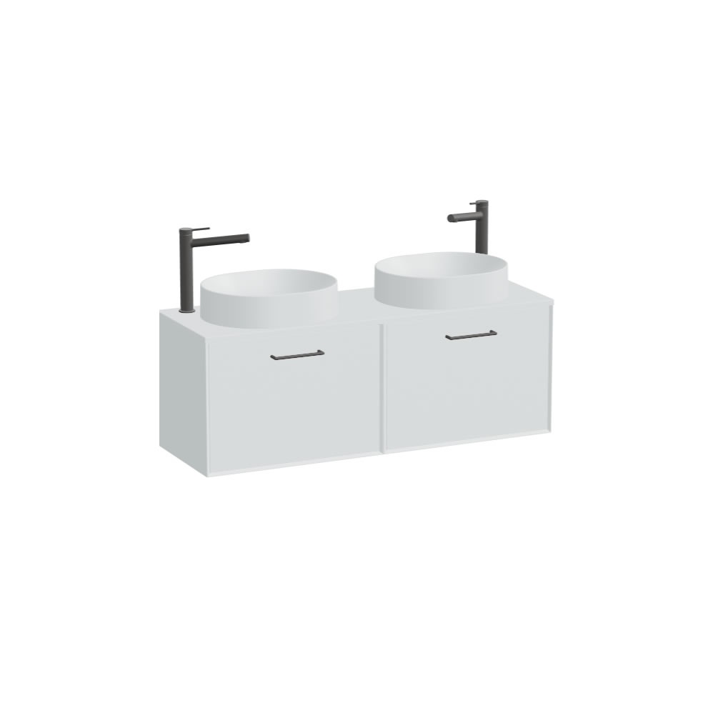Vado Safari Smooth 1200mm Arctic White Wall Hung Vanity Unit & Arctic White Worktop