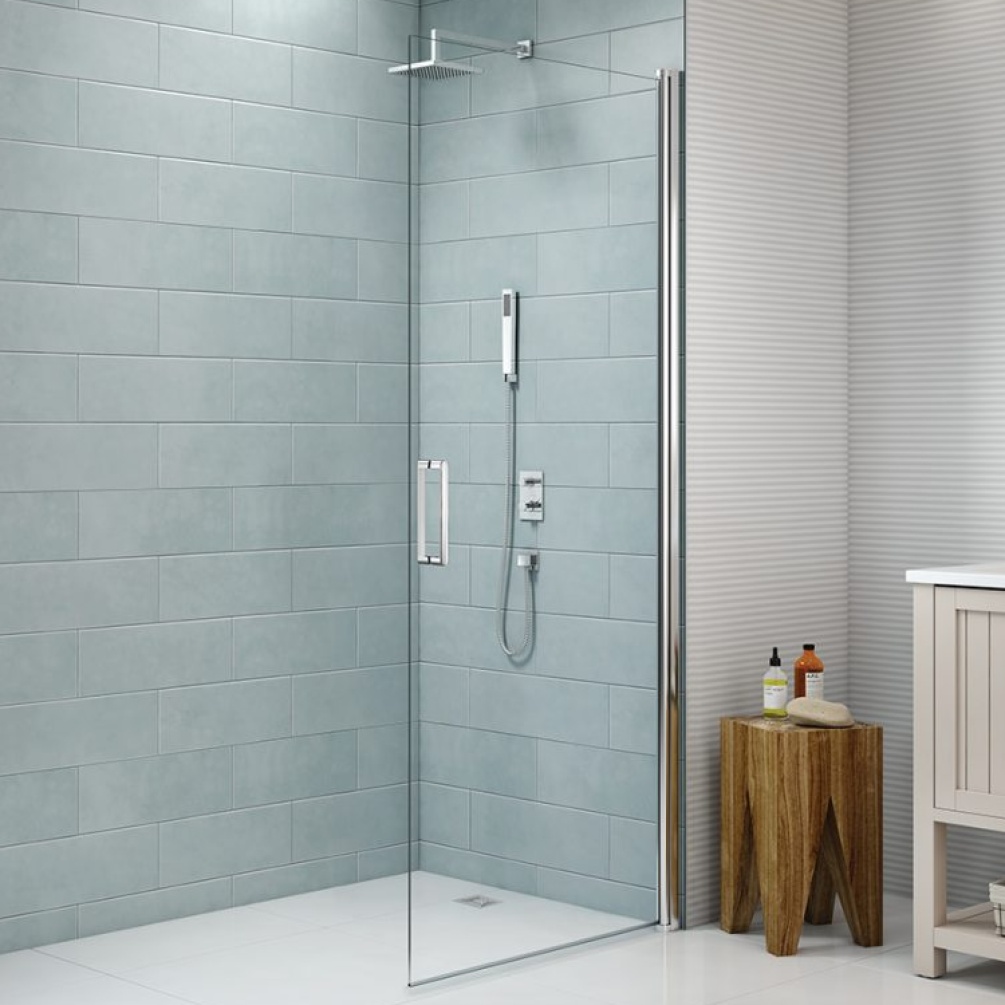 Merlyn 8 Series Frameless Pivot Single Wetroom Shower Screen
