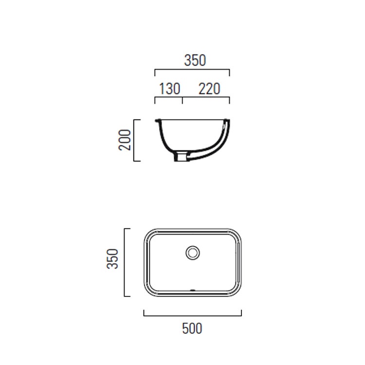 GSI Pura 50 Rectangular Undermount Basin Sanctuary Bathrooms