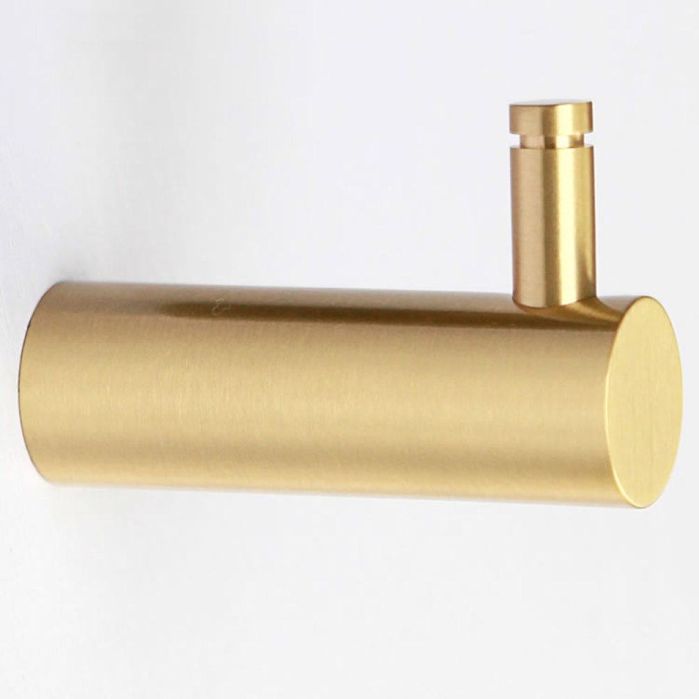 Lifestyle image of Origins Living Parker Hook brushed brass.