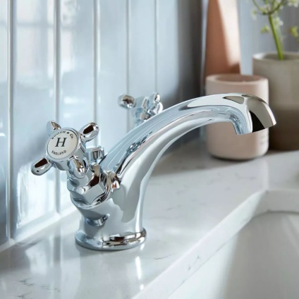 Lifestyle image of Booth & Co. Axbridge Cross Basin Mono Tap