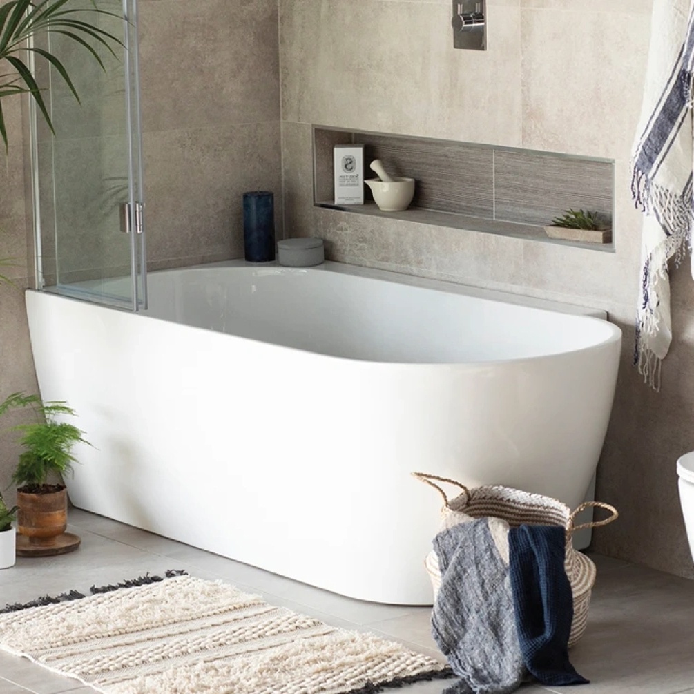 Waters Ebb 1590mm x 750mm Single Ended Shower Bath