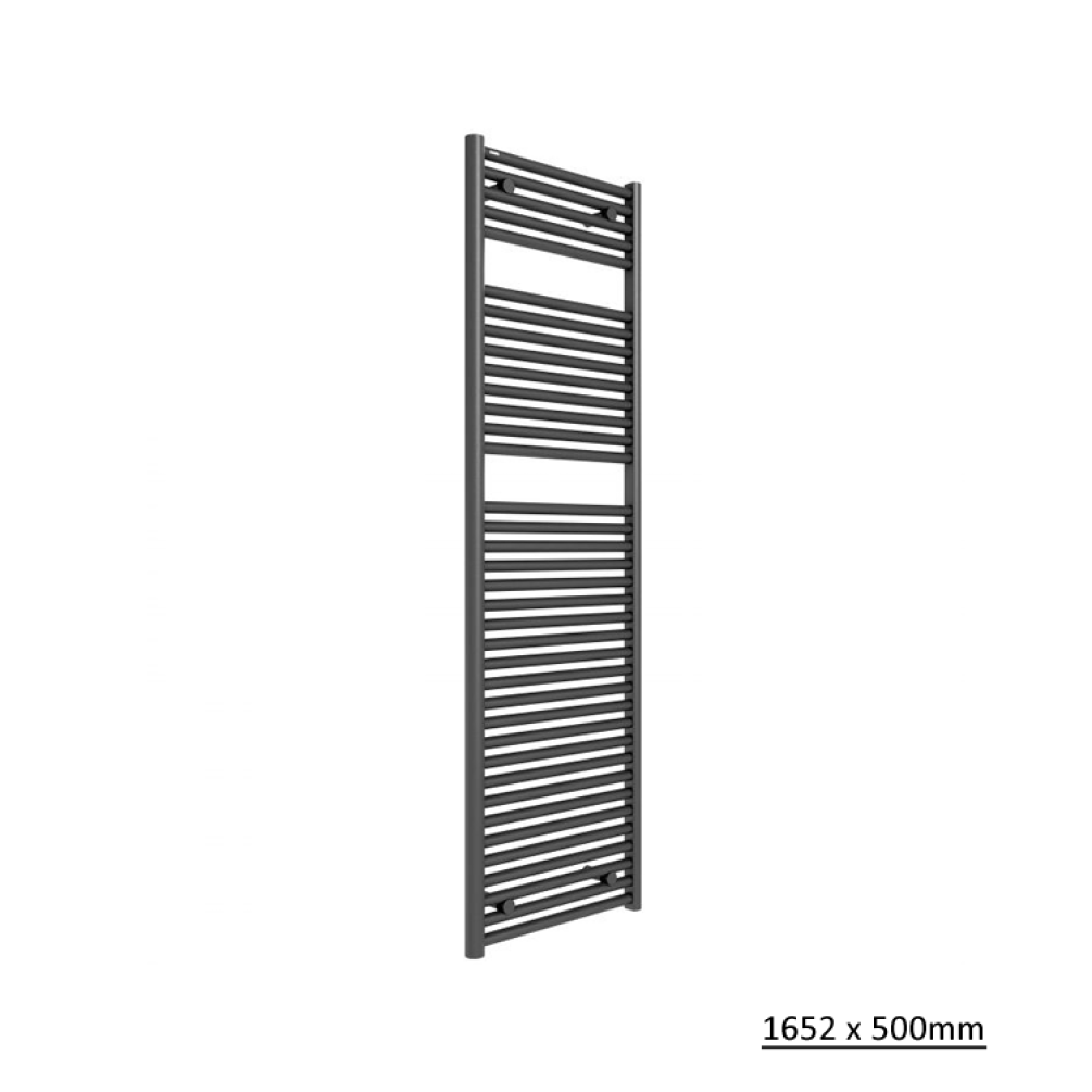 Photo of Tissino Hugo2 Anthracite Heated Towel Rail 1652 x 500mm Cutout