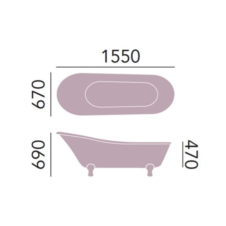 Heritage Grantham 1550 Freestanding Slipper Bath Sanctuary Bathrooms
