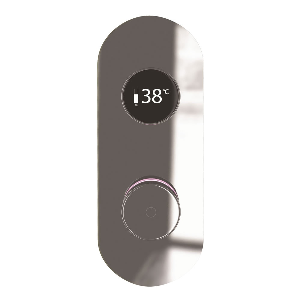 Cutout image of TED TOGO Chrome Oval Dual / Triple Outlet Digital Shower Valve