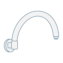 iconography image of a curved shower arm