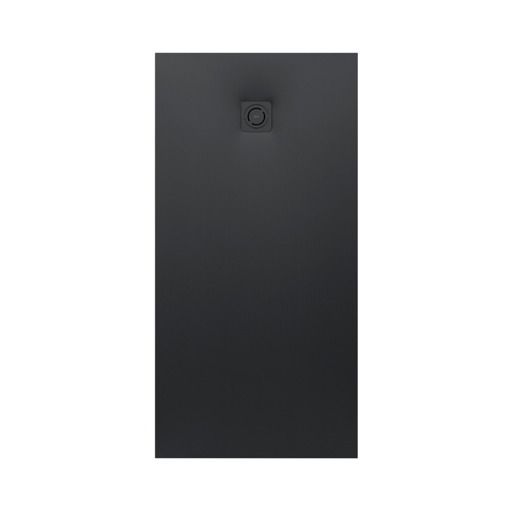 Cut out image of the Roca Terran-N Stonex 1400mm x 900mm Black Shower Tray with Waste