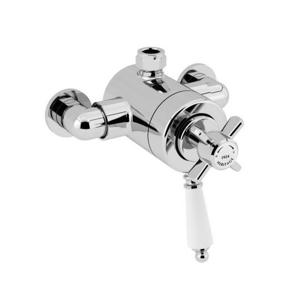 Photo of Heritage Dawlish Top Outlet Dual Control Exposed Shower Valve