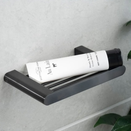 Lifestyle image of Vado Individual  Spa Brushed Black Soap Holder