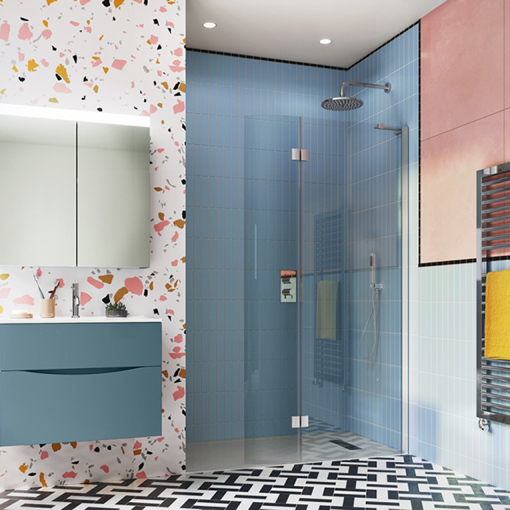 Crosswater Design 8 1400 x 700 Easy Access Walk-In Shower Screen