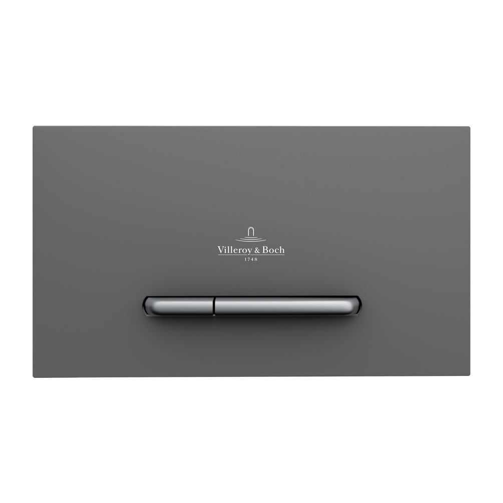 Cutout image of Villeroy & Boch ViConnect 300s Anthracite & Chrome Dual Flush Plate