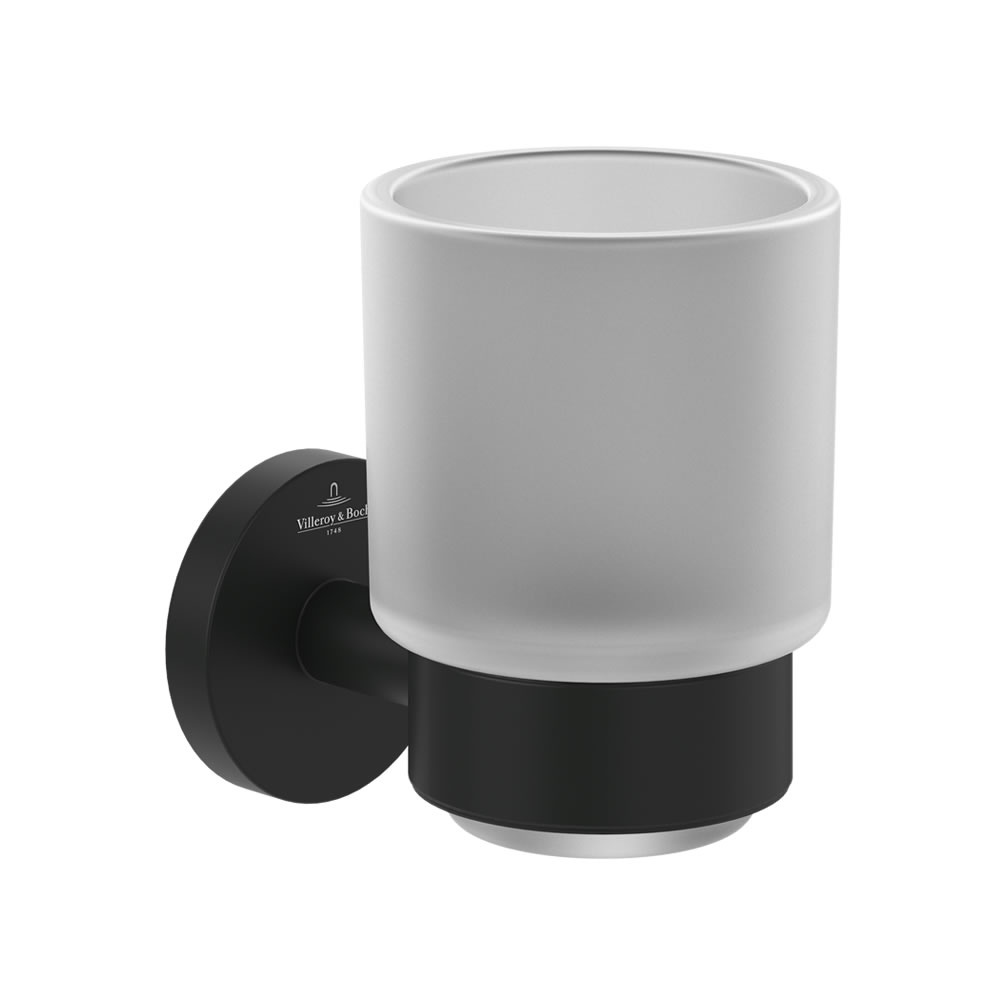 Cutout image of Villeroy & Boch Elements Tender Matt Black Tumbler Holder