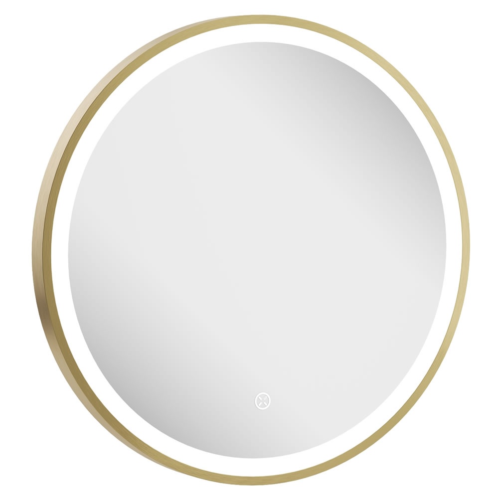 Cutout image of Crosswater Infinity 500mm Brushed Brass LED Mirror