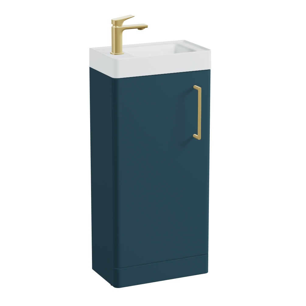 Vado Cameo 400mm Floorstanding Vanity Unit & Arctic White Basin - Left Hand