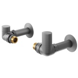 Cutout image of Crosswater Slate Corner Manual Radiator Valves