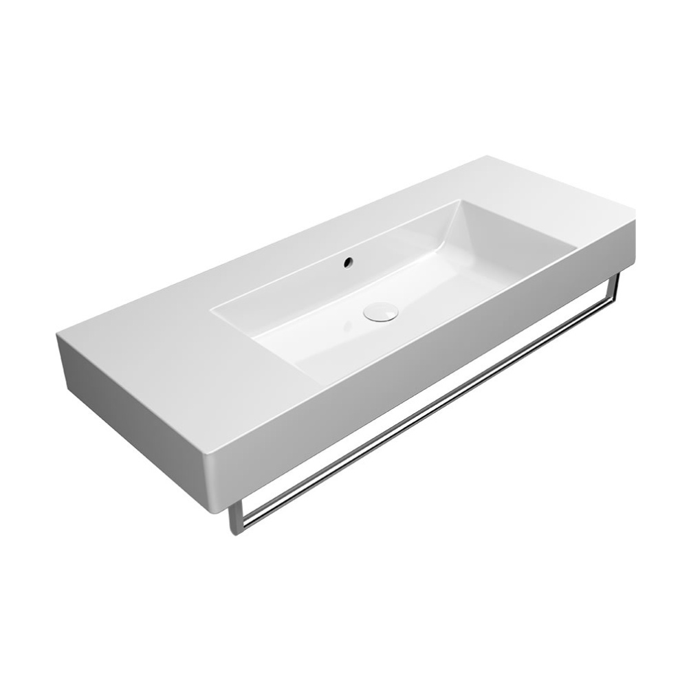 Photo of GSI Kube X 120 x 47 Wall Hung Basin With Towel Rail