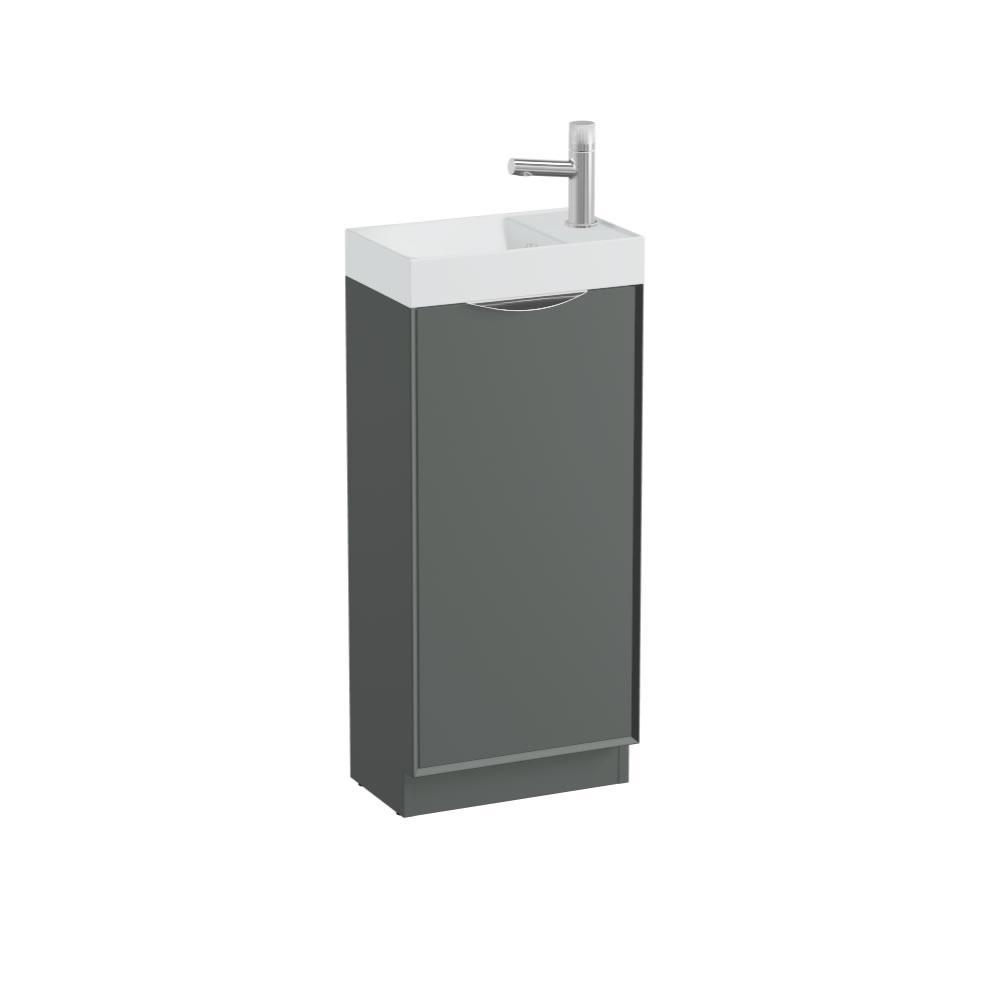 Vado Safari Smooth 400mm Charcoal Grey Vanity Unit & Mineral Basin