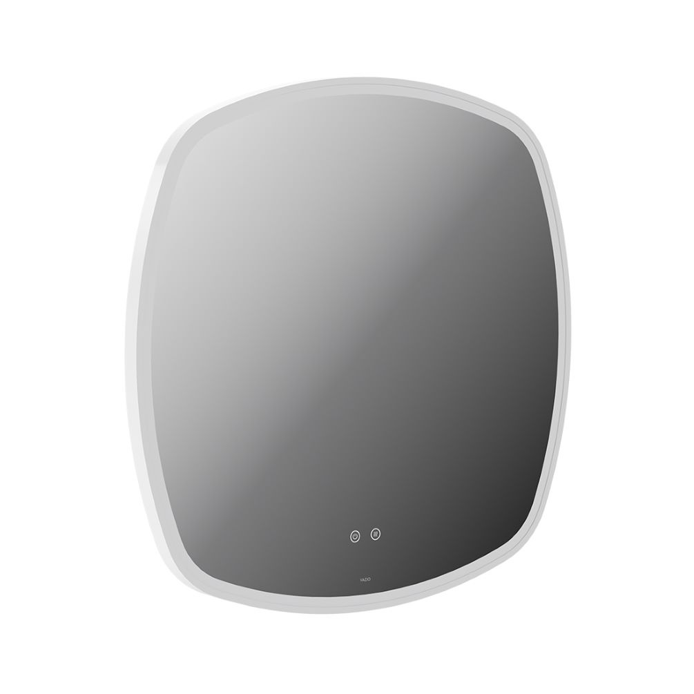 Vado Cameo 800mm Illuminated Soft Square Matt White Mirror