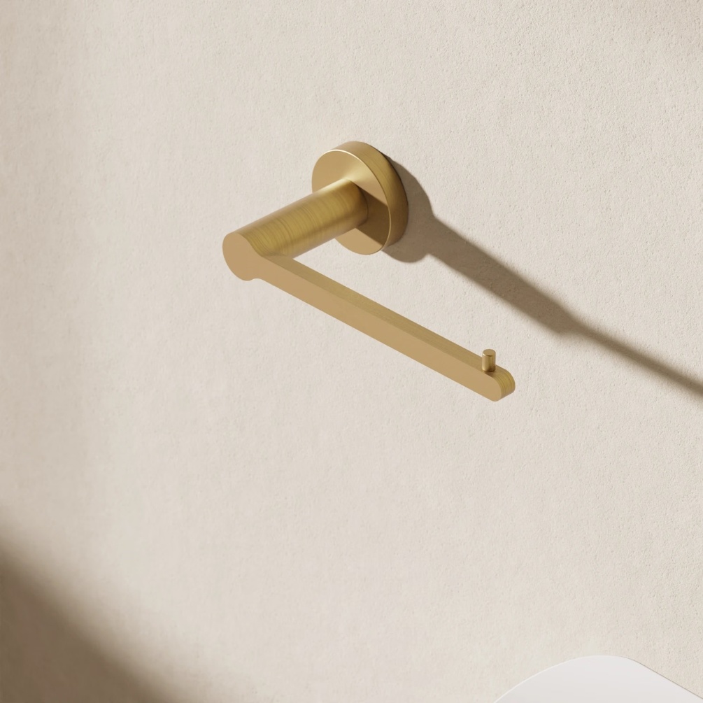 Crosswater Mada Brushed Brass Toilet Roll Holder Lifestyle