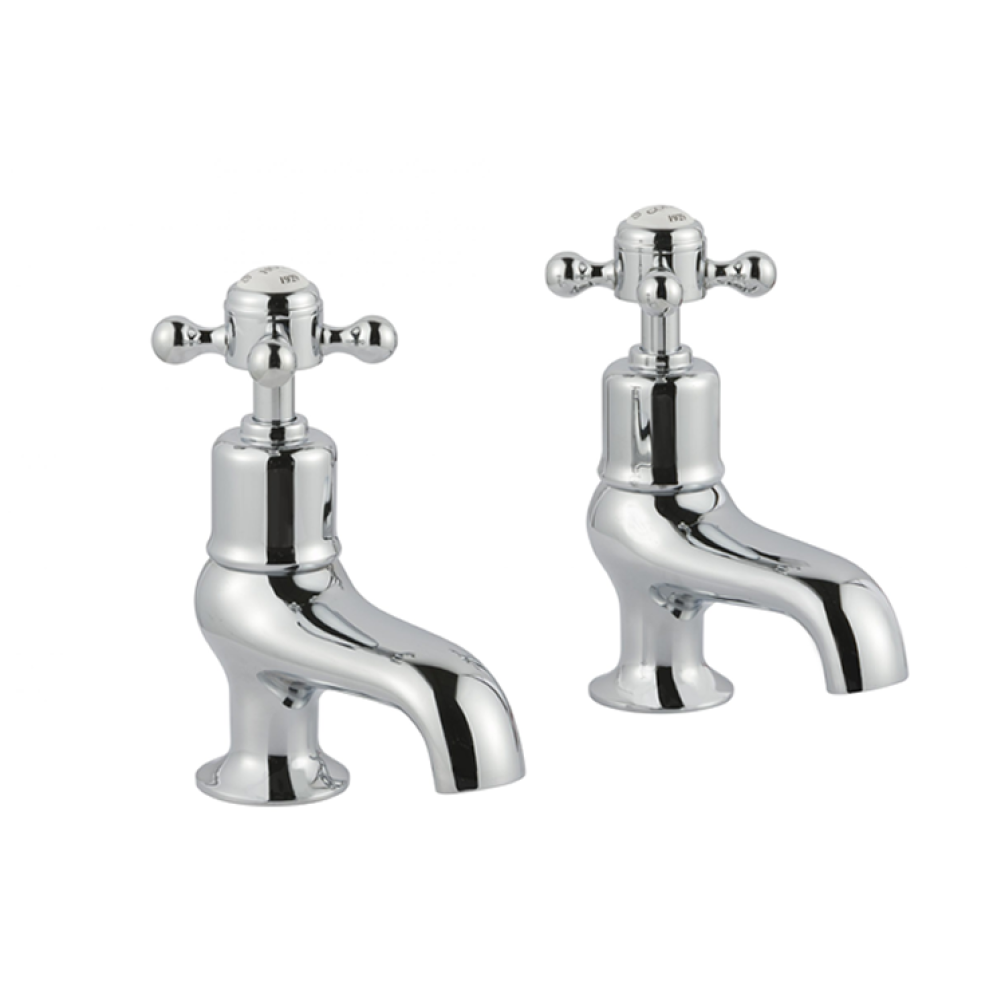 Photo of JTP Grosvenor Cross Chrome Bath Taps Cutout - White Indices