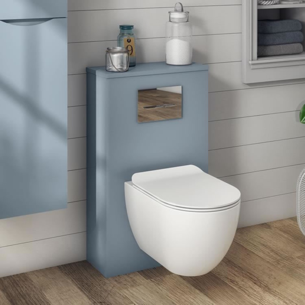 Lifestyle Photo of Crosswater Glide II Gloss White Rimless Wall Hung WC & Seat