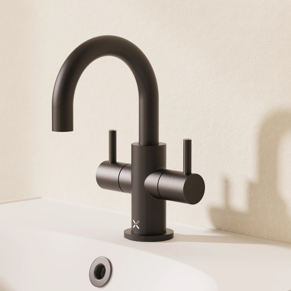 Crosswater MPRO Matt Black Mini Monobloc Basin Mixer Tap Lifestyle